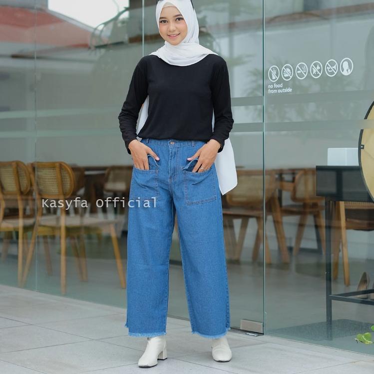 POG.01Jl22g - NINA KULOT POCKET JEANS // KULOT RAWIS NINA POCKET BF JEANS