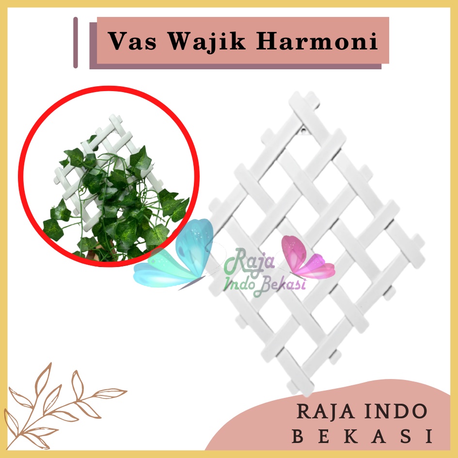 Pagar Wajik Harmoni Putih Ornamen Bunga Vas Wajik Pagar, Jaring, Rambatan Plastik Ukuran Kecil Sedang Besar untuk Bunga Hias Artificial Hiasan Ruang Tamu Dinding Home Grosir Murah Wajik Putih / Breket/ Tatakan/ Pagar Plastik/ Bunga Plastik/ Rumput Plastik