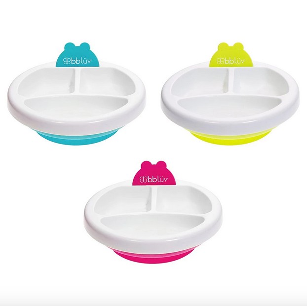 Bbluv Warm Feeding Plate - Silicone Plastic Baby Bowl Plate Toddler Feeding - Piring Mangkok Bayi