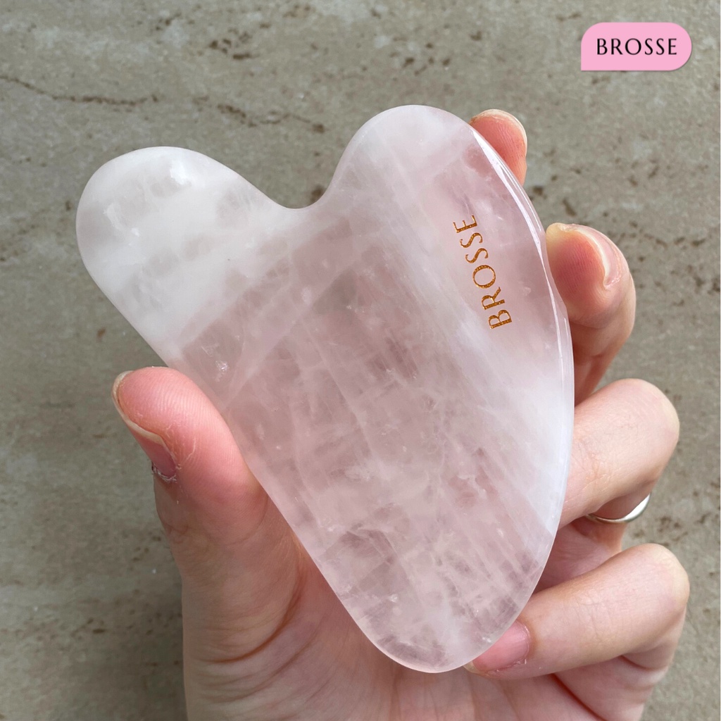 Brosse GuaSha 100% ORIGINAL Rose Quartz Stone