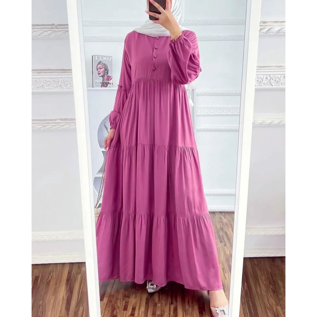 ZAHRA GAMIS RAYON PREMIUM / GAMIS RAYON POLOS / GAMIS REMPEL SUSUN / BUSANA MUSLIM WANITA / GAMIS JU