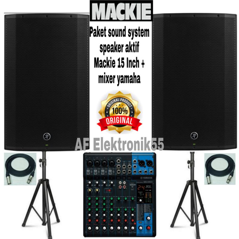 Paket Sound System Speaker Mackie Thump 15 Inch + Mixer Yamaha Original