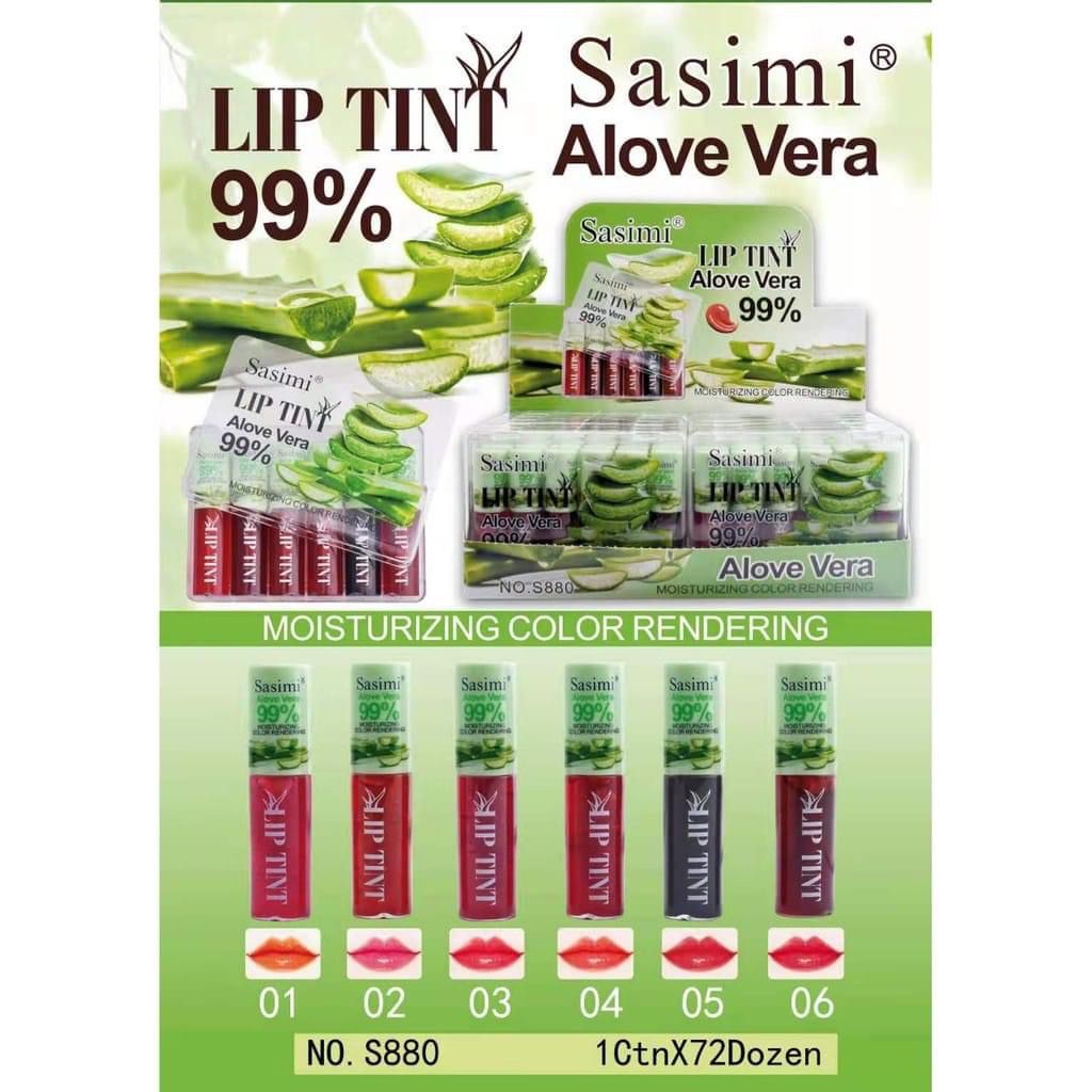 [6pcs] Liptint Mini Sasimi Aloevera Isi 6 S880