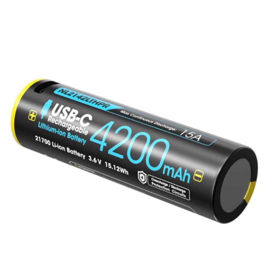 NITECORE 21700 Baterai Li-ion 4200mAh 15A 3.6V - NL2142LTHPR - Black