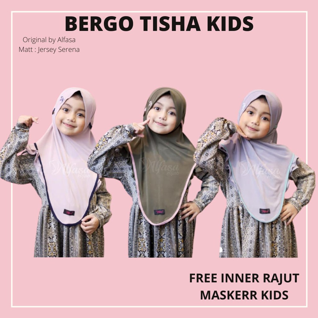 BERGO ANAK || TISHA KIDS || ORI BY ALFASA || JILBAB ANAK ADEM