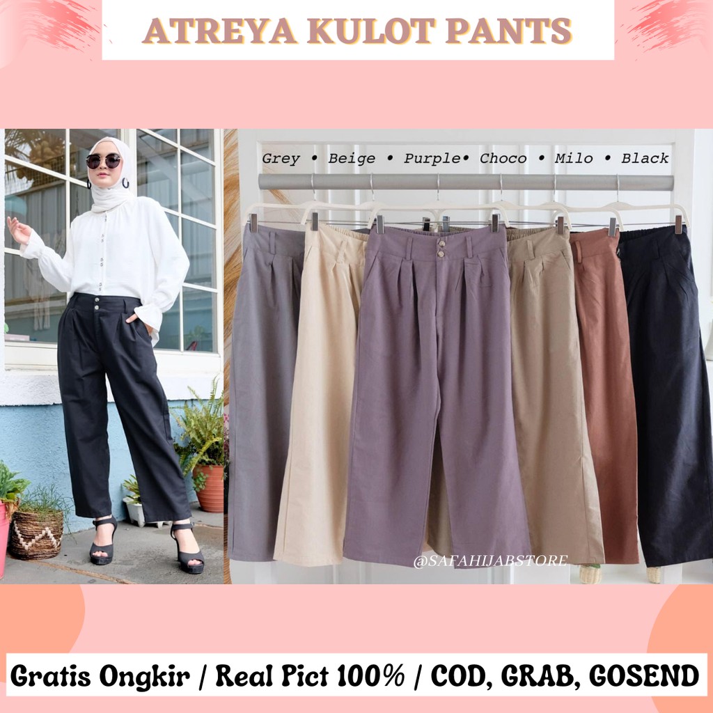 ATREYA KULOT PANTS / CELANA WANITA / CELANA KERJA / LINEN