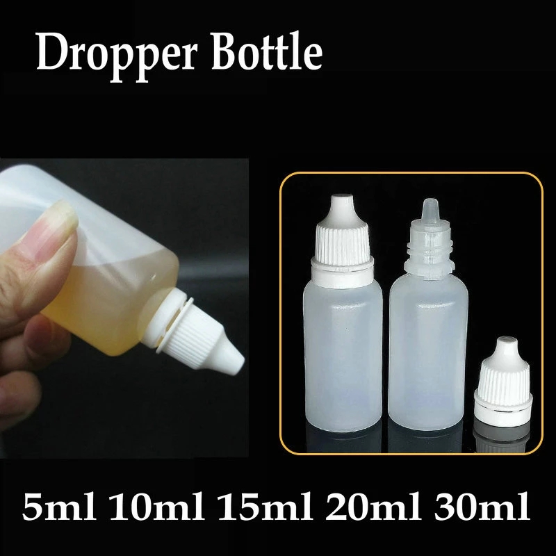 5/10/15/20/30/50/100ml Plastic Squeezable Empty Eye Liquid Dropping Bottles Container Eye Drop Accessory