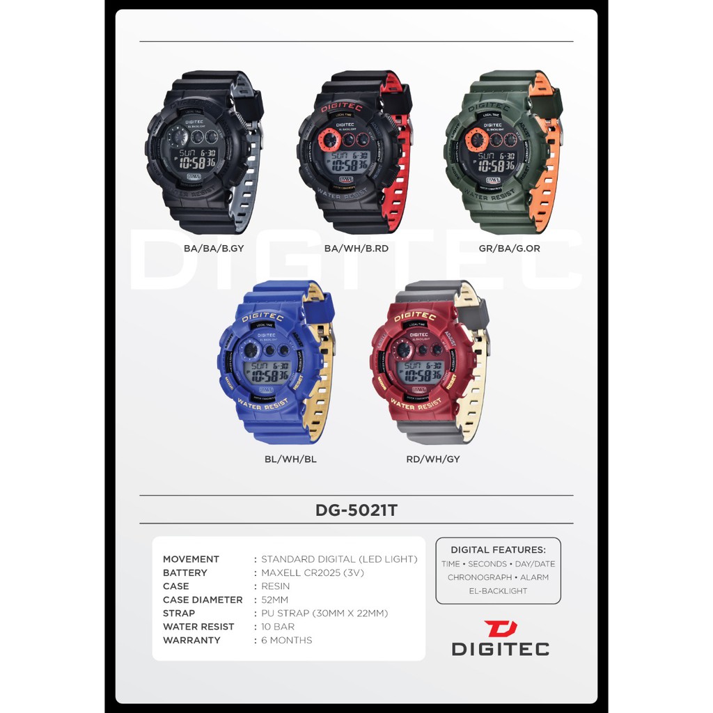 (bisa COD) JAM TANGAN DIGITEC DIGITAL JAM TANGAN PRIA JAM TANGAN WANITA