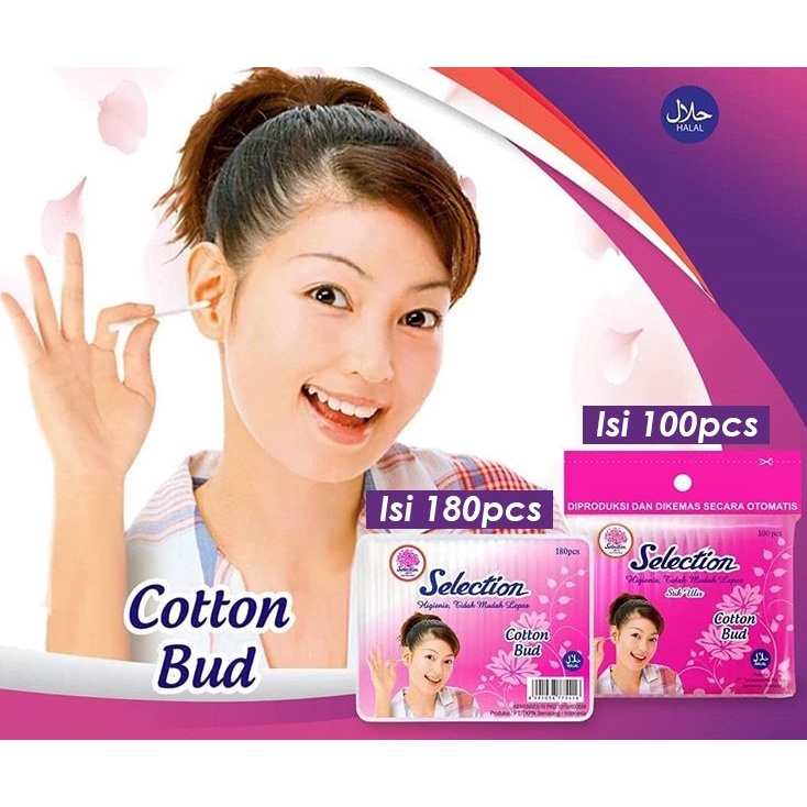 SELECTION Kapas Kecantikan Tebal, Tipis, Oval, Bulat-Cotton Bud-Korek Kuping make Up Remover (Victoria)