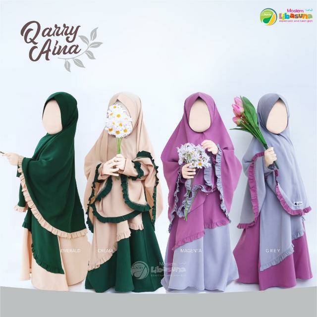 Qarry Aina by moslem libasuna | gamis anak branded gamis wolfis