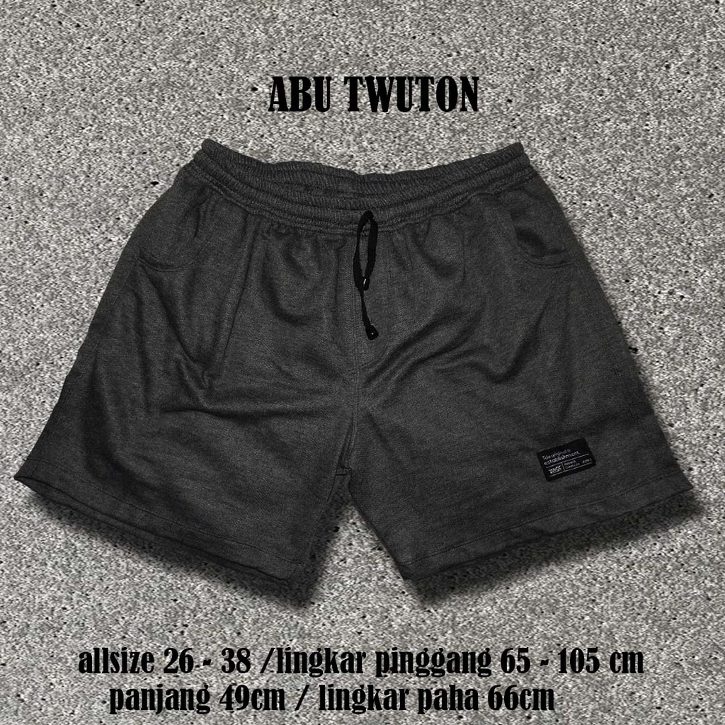 boardshort/boxer/pria/wanita/unisex/abu twuton