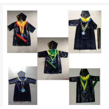Baju toga anak paud TK SD komplit/Baju Wisuda Anak tk-sd