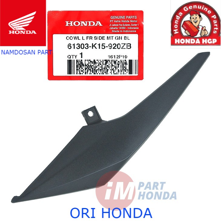 Ahm 61303-K15-920ZB Cowl L Fr Side Kupingan Lampu Kiri CB 150 R Hitam Dof