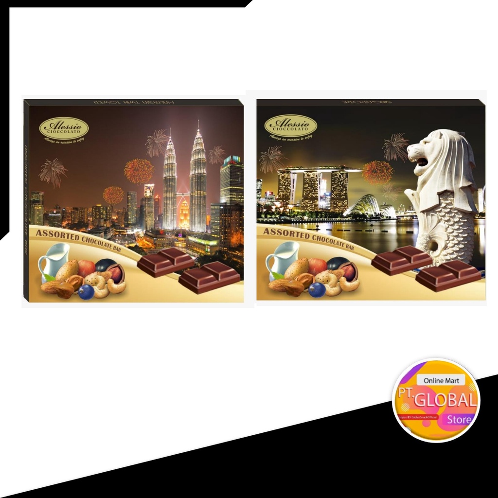 ALESSIO MALAYSIA TWIN TOWER CHOCOLATE BAR 135GR COKLAT PETRONAS