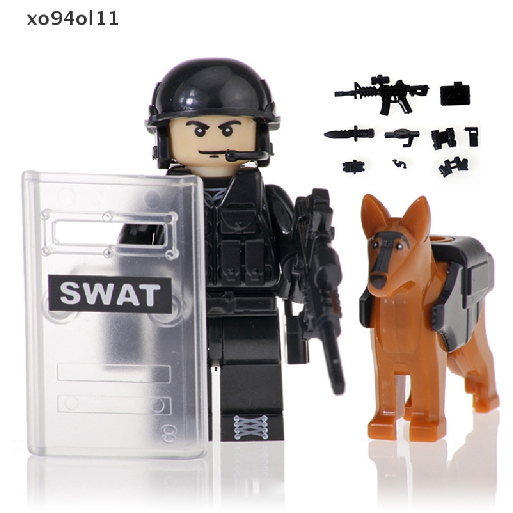 Xo Mainan Balok Bangunsusun Mini Model Lego Bentuk Polisi Militer Untuk Anak