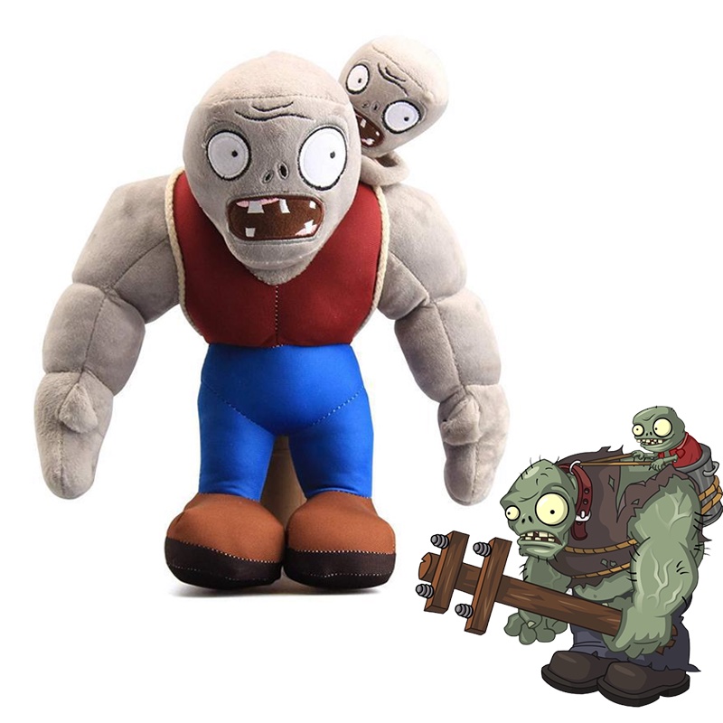 30cm Cartoon Plant VS Gargantuar Zombie Plush Toys PVZ Gargantuar Plush Soft Stuffed Toys Doll Gifts For Kids Children