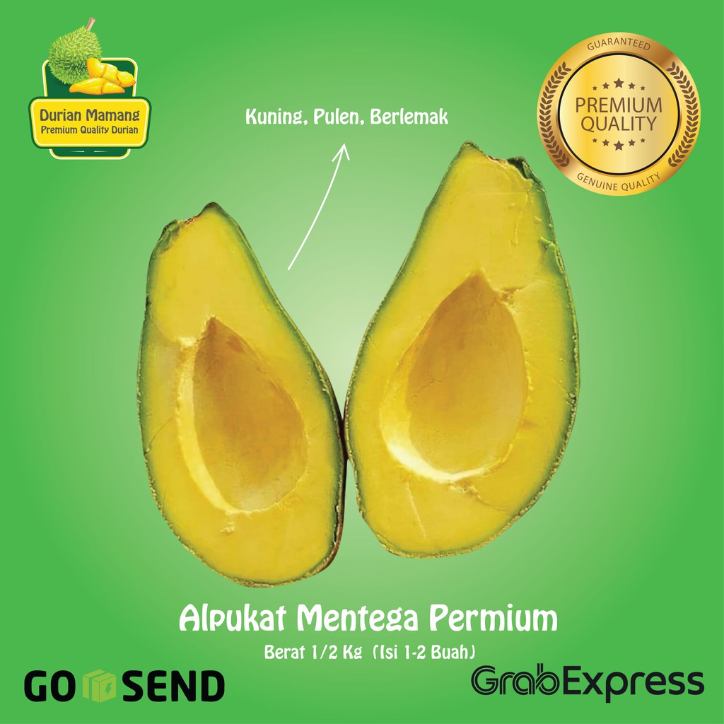

Alpukat Mentega Kualitas Premium 1/2 kg 1-2 Buah