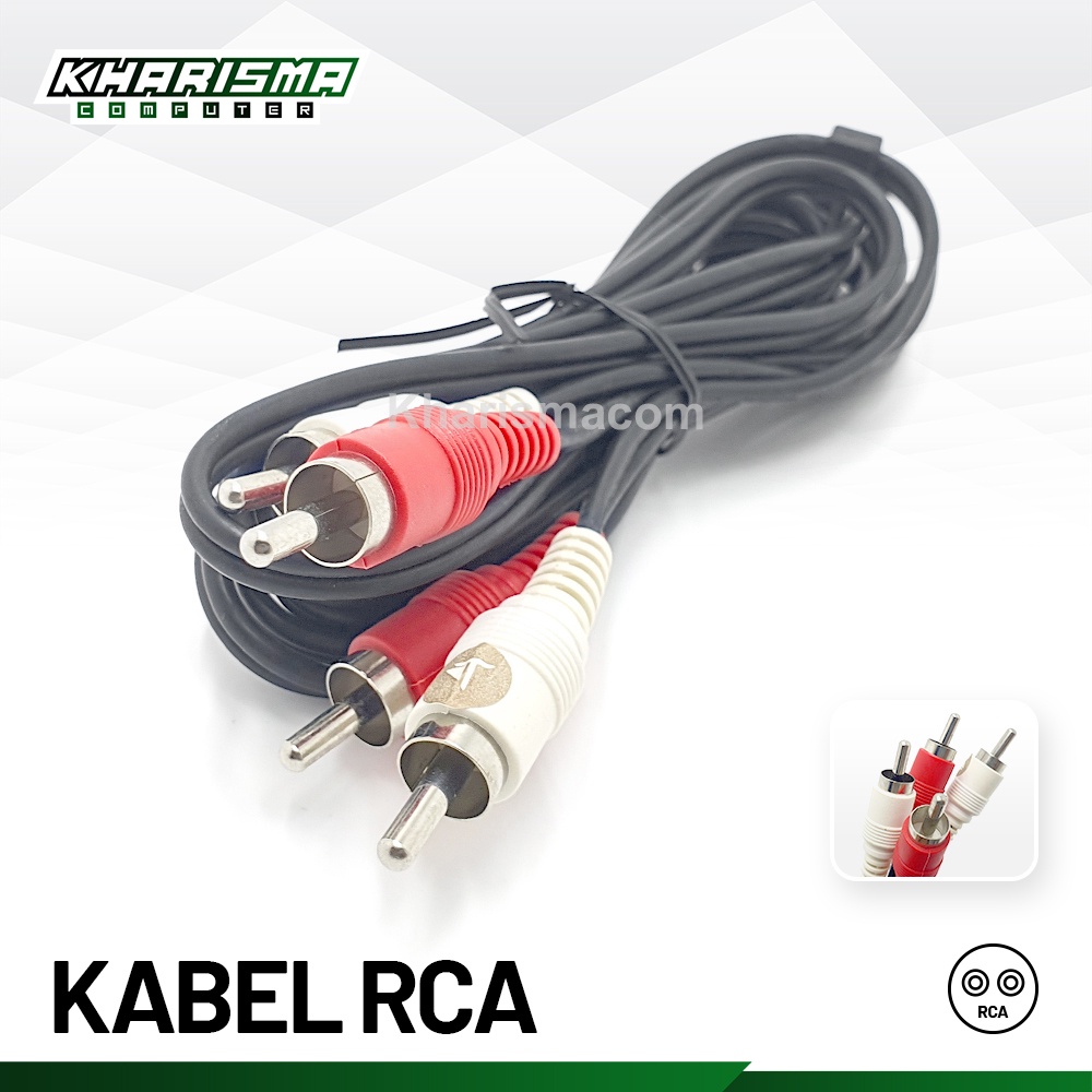 Kabel Rca Merah Putih/Kabel AV RCA AUDIO VIDEO 2 Ke 2  Merah Putih