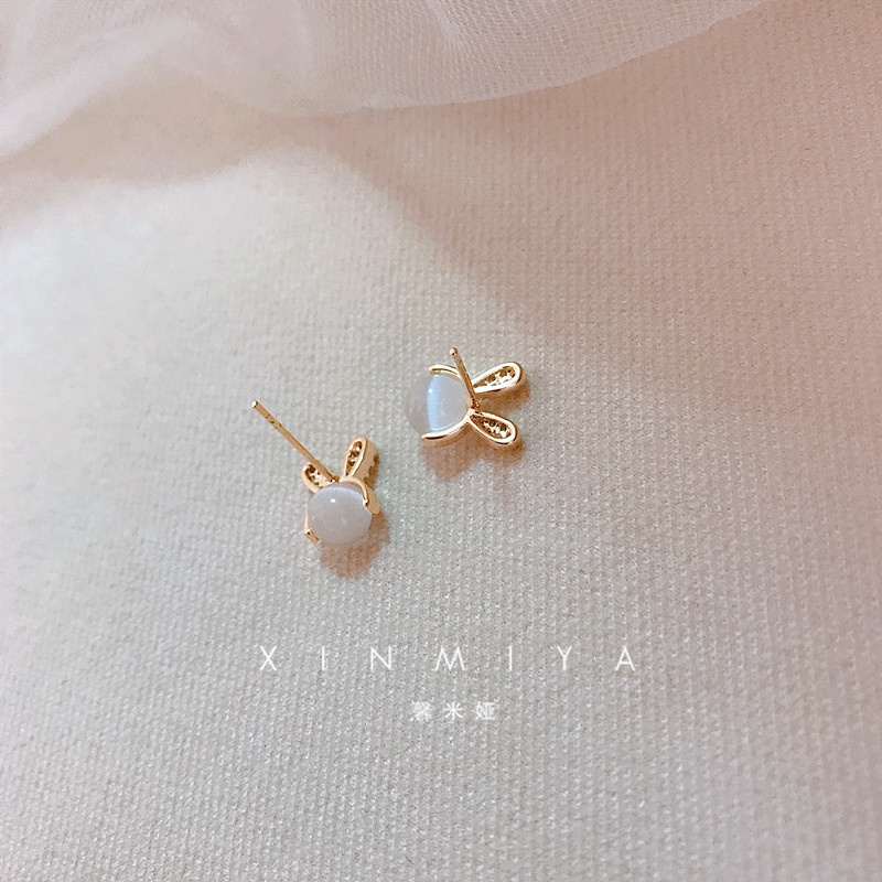 Anting S925 Silver Needle Bentuk Kelinci Mini Untuk Wanita