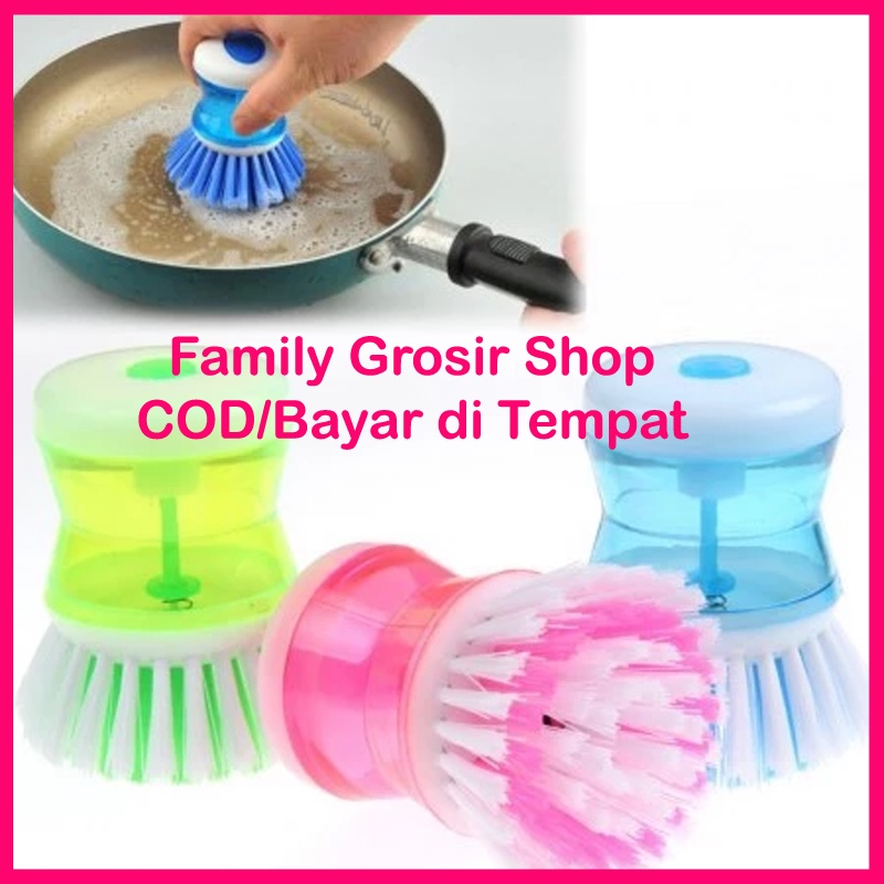 Sikat Panci Dispenser cuci piring multi fungsi serbaguna brush with dispenser