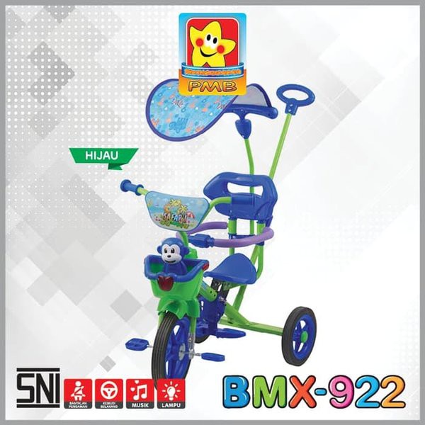 Sepeda Anak Roda Tiga Canopy PMB BMX 922 Tricycle Bicycle