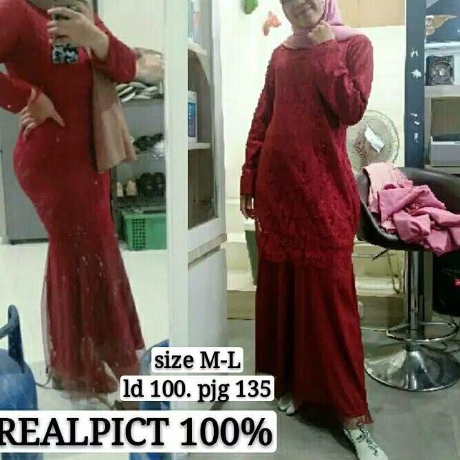 ❄ MX CELMIRA BRUKAT DUYUNG/ MAXI DUYUNG BRUKAT/ M L XL XXL XXXL ➮