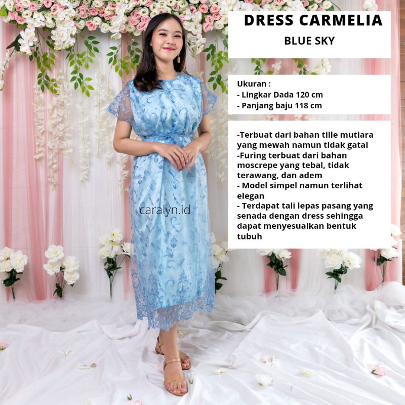 LONG DRESS BRUKAT WANITA CANTIK CARMELIA