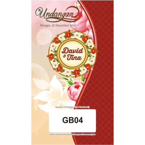 

( Cetak ) Undangan GB 04 Murah