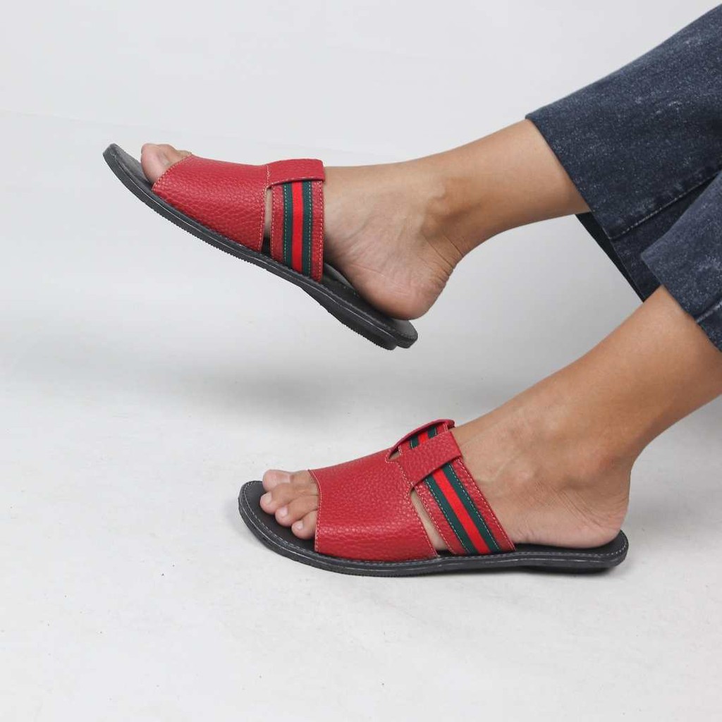 Sandal Papirut Look Up Sandal Wanita Papirut Murah Bisa COD Sandal Kulit Selop PSHDVL - DEVIELA
