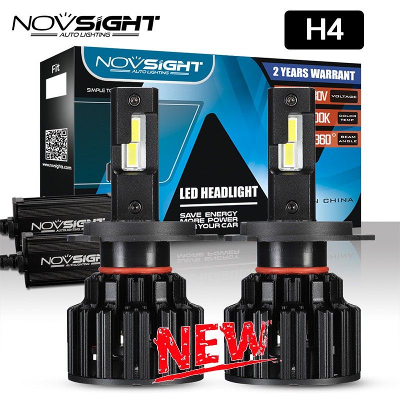 Lampu LED Novsight F06 H4 100W 20000 LM 6000K Super Terang free Lampu Foglamp Novsight Car LED Bulb 