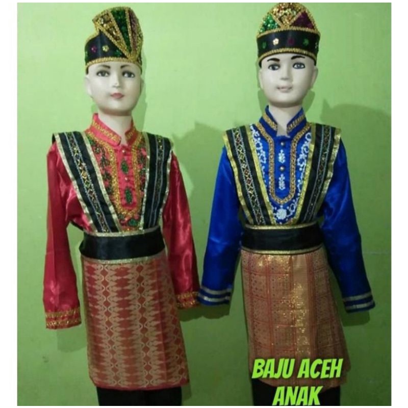 pakaian adat Aceh anak halus // baju adat tari Saman Aceh