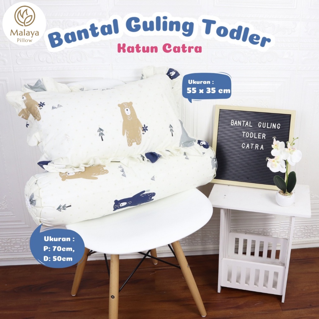 Malaya Baby l Bantal Dan Guling Balita Toddler | Katun Korea