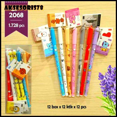 

Pulpen Gel Model Gantungan Buku Bts Bt21 / Pulpen Motif Bts Bt21