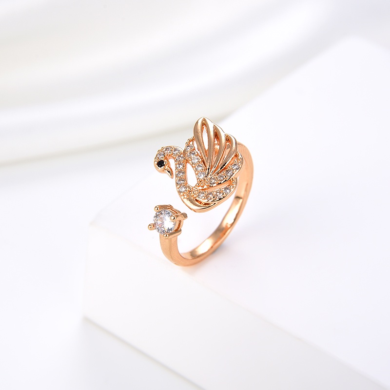 cincin titanium wanita tunangan anti karat emas asli tidak luntur korea silver murah polos couple muda korea anti karat 02J