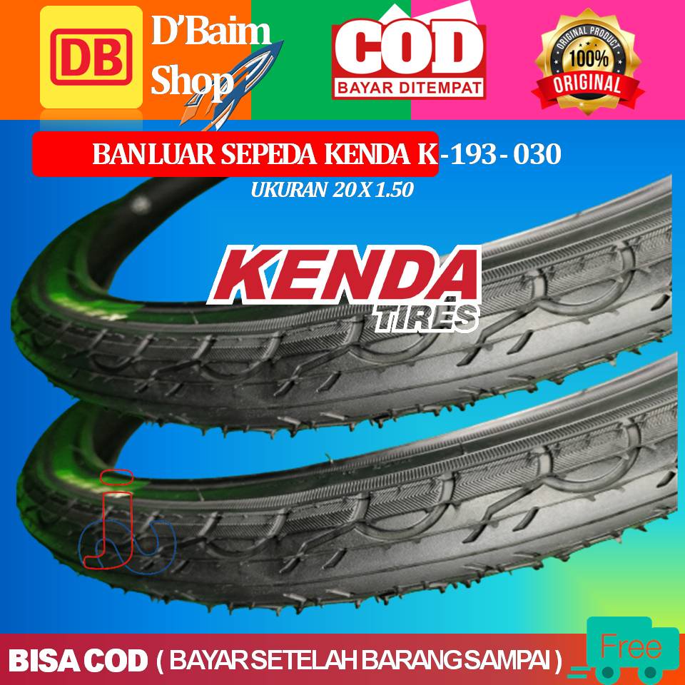 Ban Luar Sepeda Kenda K193-038 Ring 20 Ban Sepeda luar Murah Berkualitas