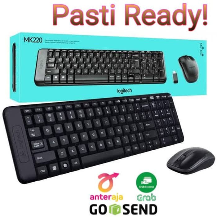 Keyboard Mouse Wireless Logitech MK220 Combo Garansi Resmi