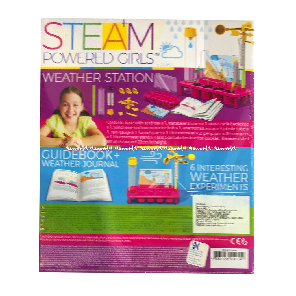 4M Steam Powered Girls Weather Station Alat Membuat Stasiun Cuaca Didukung Uap