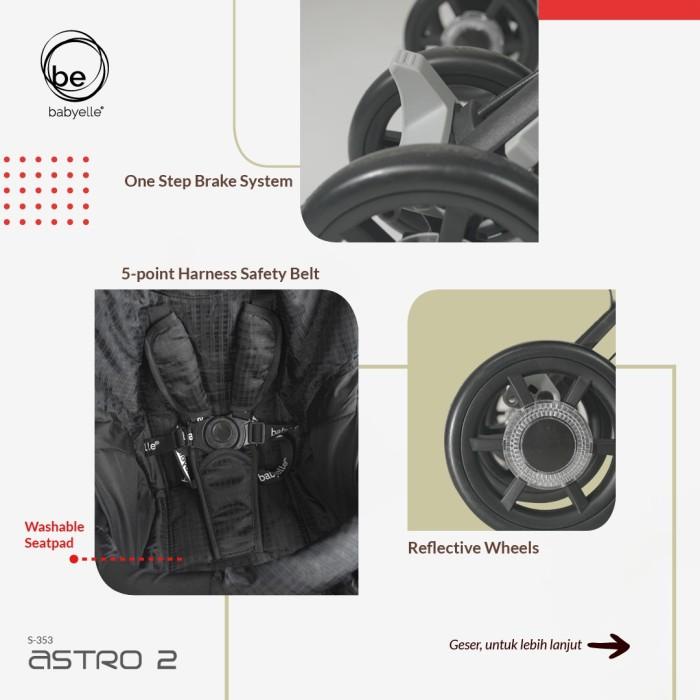 BabyElle Astro S350 Stroller model Pockit Recline