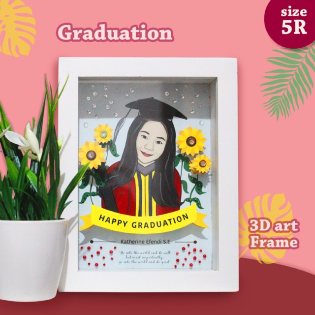 Download Art Frame 3d Custom Graduation Frame Gift Birthday Gift Kado Bingkai Wisuda Hadiah Graduation Shopee Indonesia