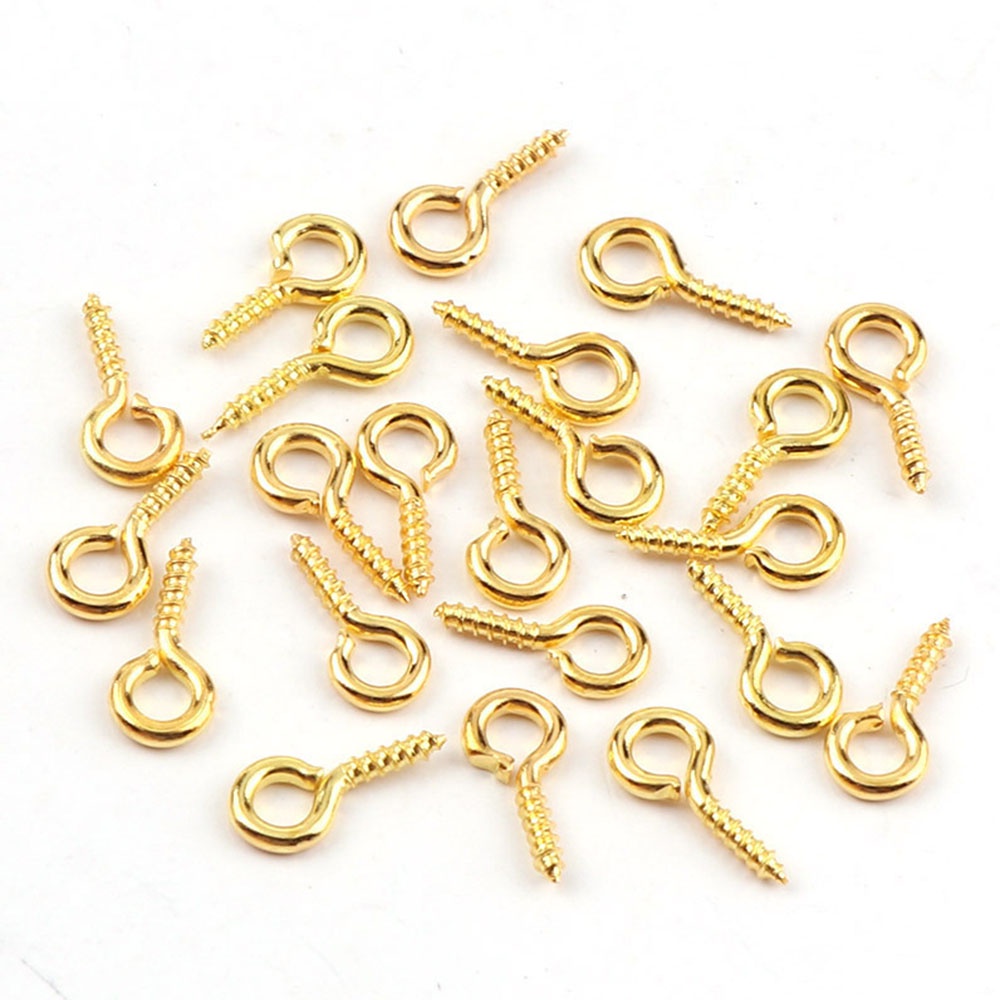 【COD Tangding】100pcs / set Gantungan Kunci Bentuk Mata Domba Bahan metal Warna gold / silver