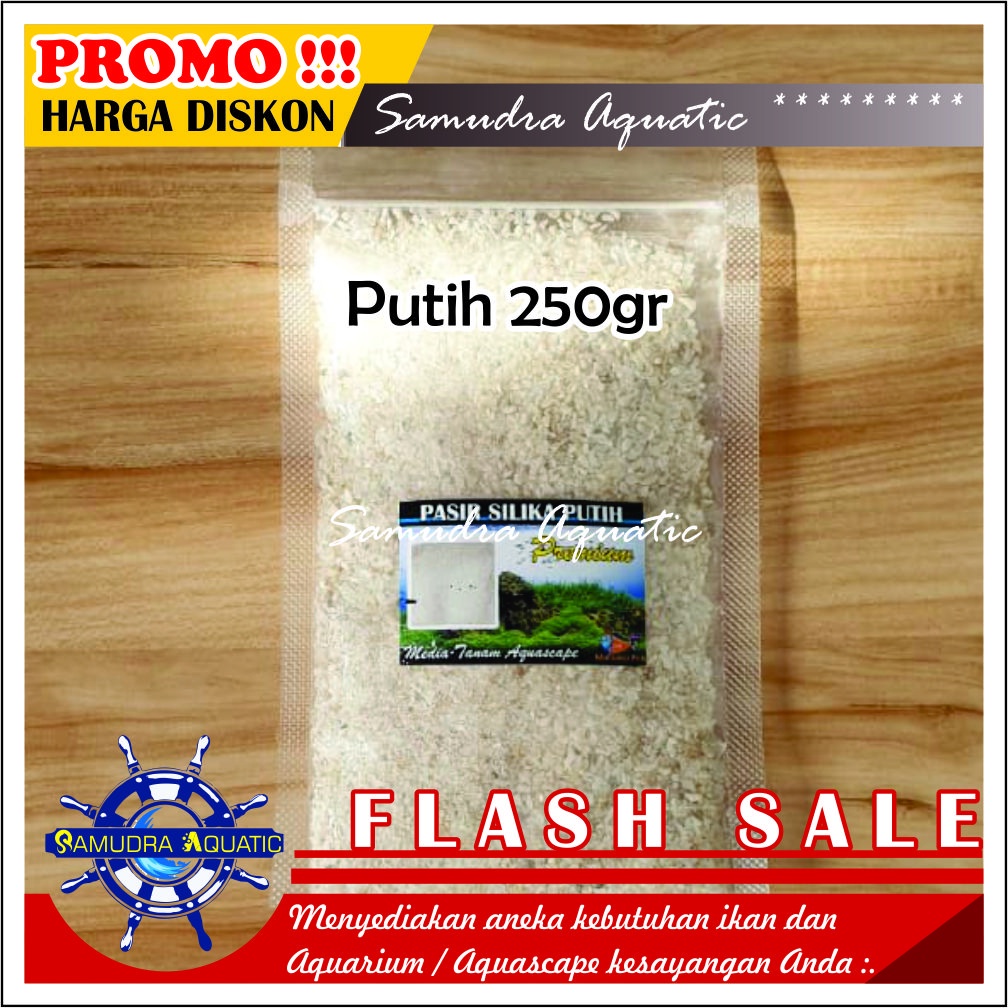 Pasir Hias SILIKA PUTIH 250gr, Pasir Putih Silica Putih Pasir Aquarium Aquascape KEMASAN PREMIUM