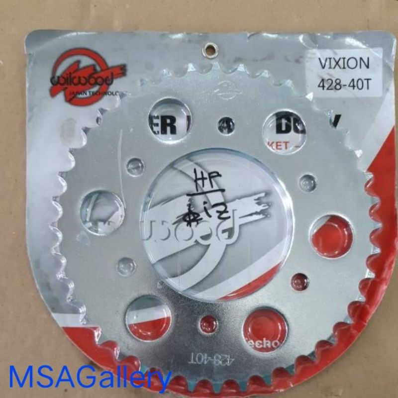 Gir Ger Gear Belakang Yamaha Vixion Scorpio 428 X 42 44 Merk Wilwood