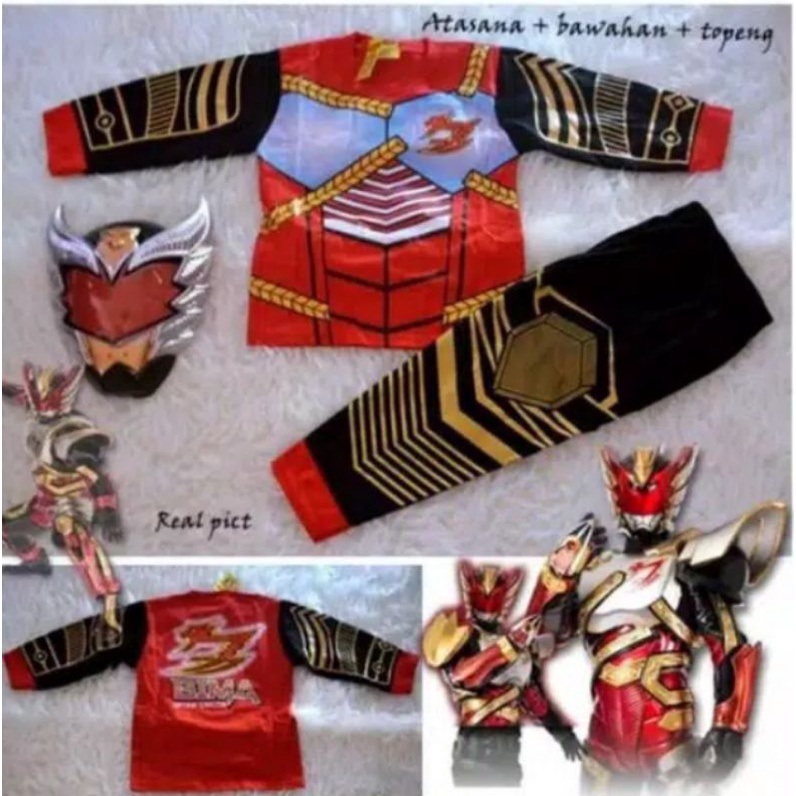 baju anak bima x /baju kostum bima x /baju superhero topeng/setelan baju anak