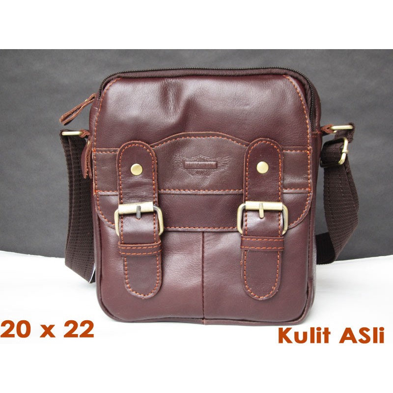 Tas kulit asli pria Selempang  vintage