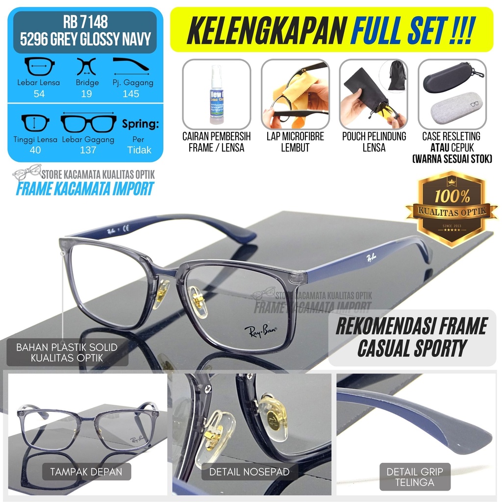 Kacamata Minus Pria Plastik Sporty Keren