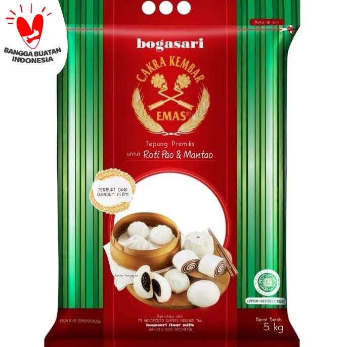 

Tepung Cakra Kembar Emas Pao Dan Mantao Ukuran 5Kg