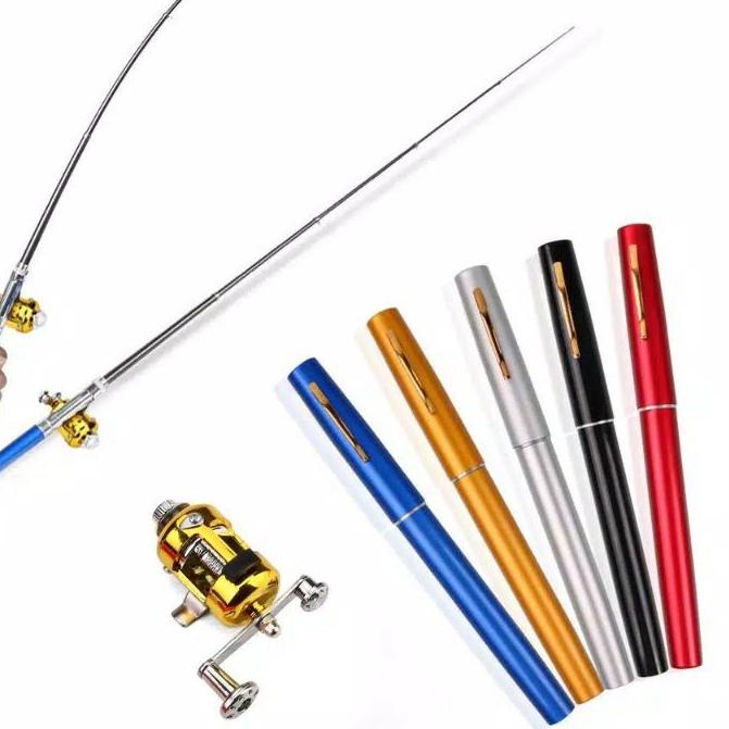 ➲ BISA - Joran Pulpen Mini Pen Fishing Rod Pena Pancing Alat Pancing Joran Praktis Portable ✮