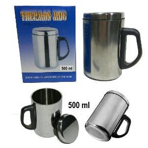 Thermos Mug 500ML Termos Cangkir Gelas Minum Air Panas Dingin Stainless Harga Termurah