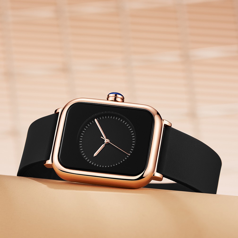 REBIRTH Jam Tangan Wanita Santai Mode Tali Silikon Display Kuarsa Simple Dial Tahan Air Jam Cewek-2