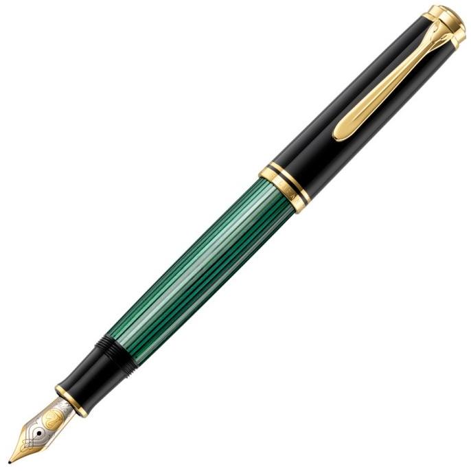 

Pelikan M800 M805 Souveran 18k Fountain Pen Piston not Montblanc - 800 Black Green, EF ---Terbaru---